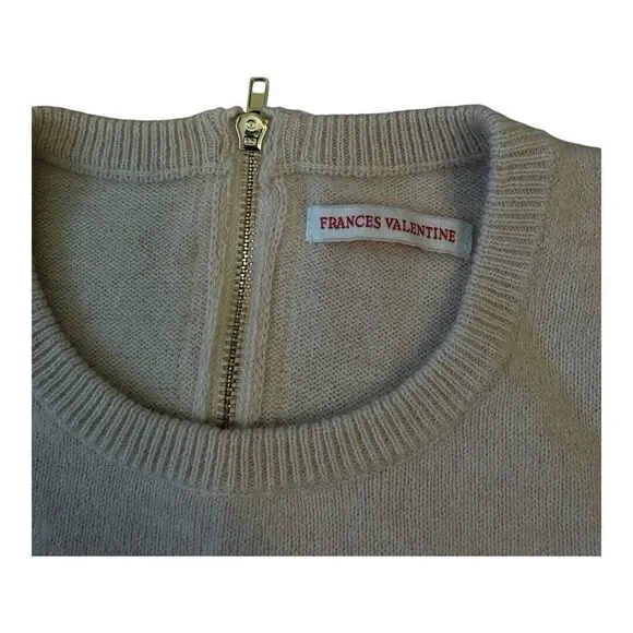 Frances Valentine Sweater Womens Size XS Spencer Crewneck XO Oatmeal Orange - Picture 5 of 16